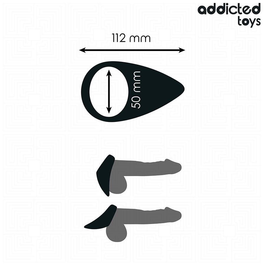 ADDICTED TOYS – Anneau pénis en forme de larme – détail de la texture