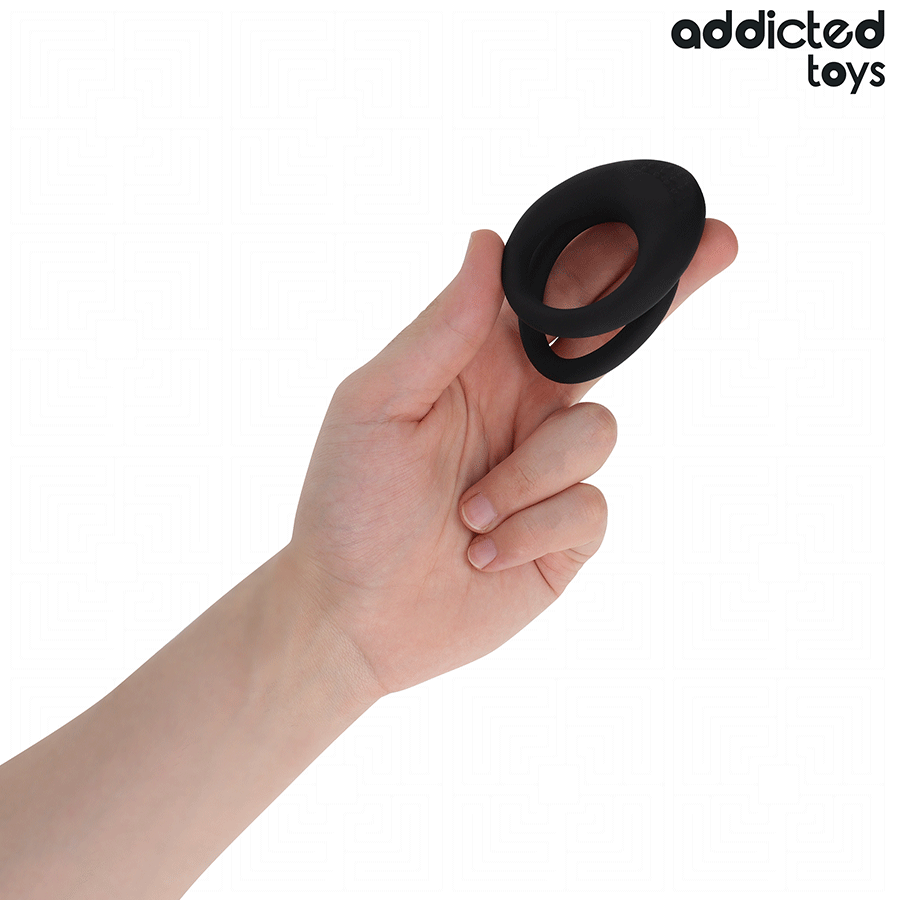 ADDICTED TOYS – Anneau pénis à double texture – détail du produit