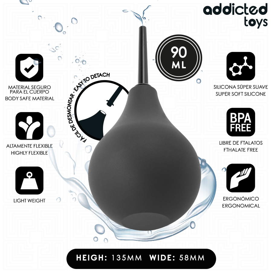 Poire de lavement anal de voyage ADDICTED TOYS – format 160 ml