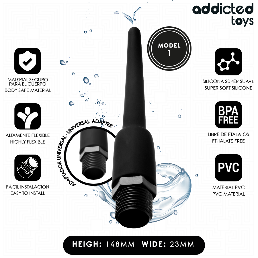 Kit de lavement anal avec adaptateur universel ADDICTED TOYS – modèle 2