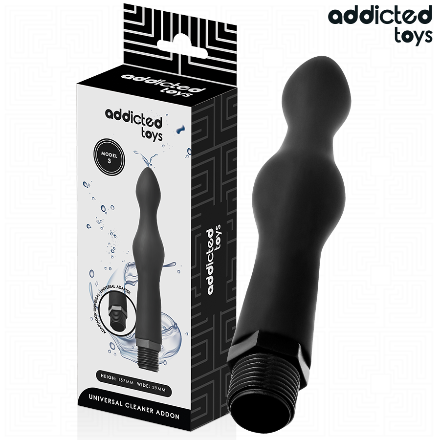 Kit de lavement anal avec adaptateur universel ADDICTED TOYS – détail du raccord
