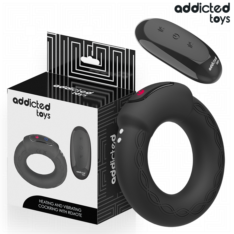 ADDICTED TOYS – Anneau pénien vibrant chauffant à télécommande