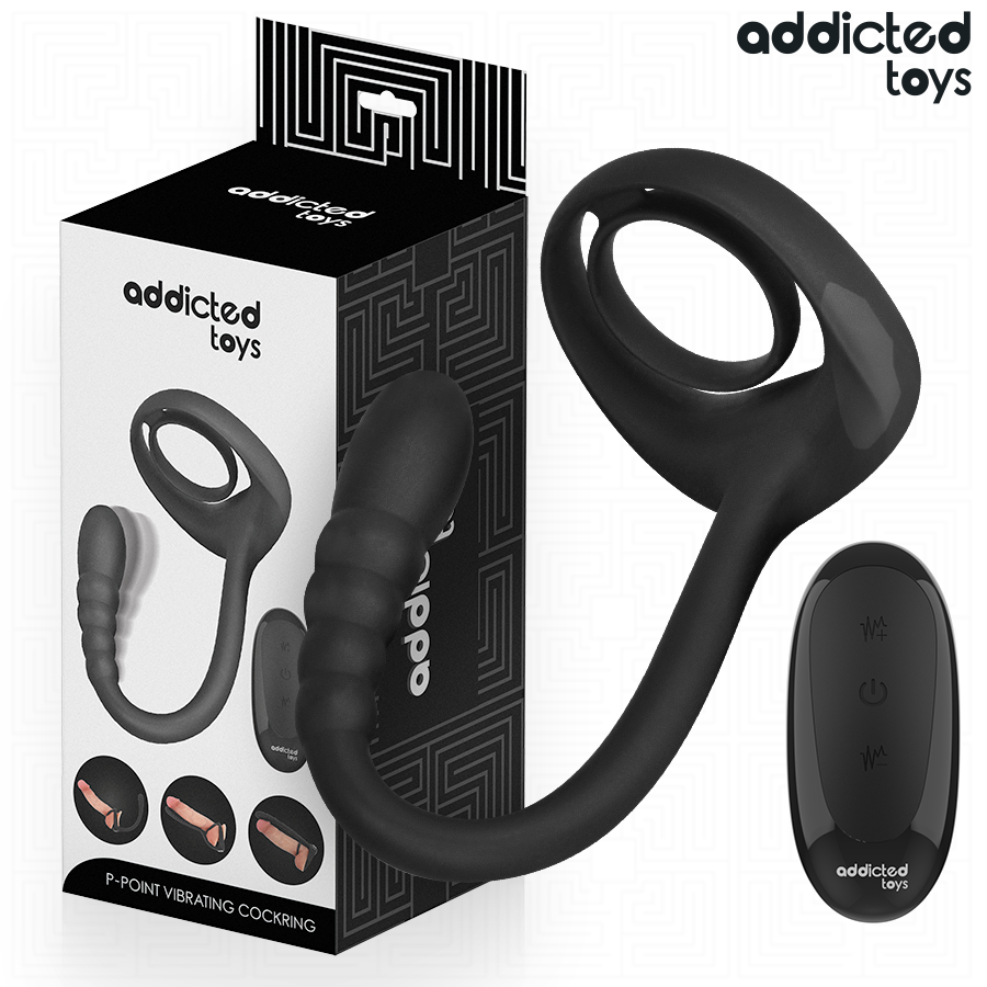 ADDICTED TOYS – Anneau pénien vibrant pour point P à télécommande