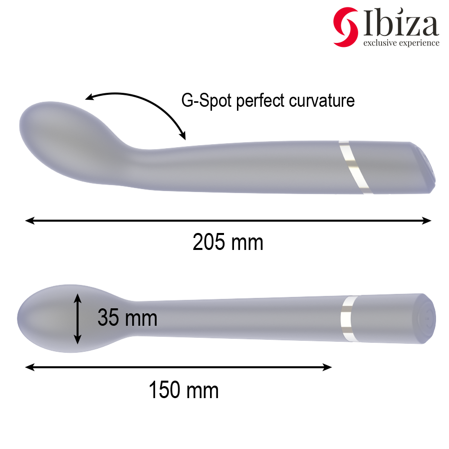 Ibiza - Vibrateur point G en silicone de luxe à 10 vibrations