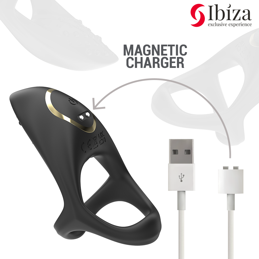 Ibiza - Anneau pénien multisensoriel vibrant en silicone de luxe