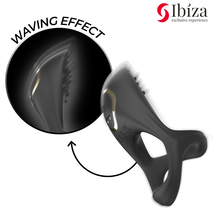 Ibiza - Anneau pénien multisensoriel vibrant en silicone de luxe