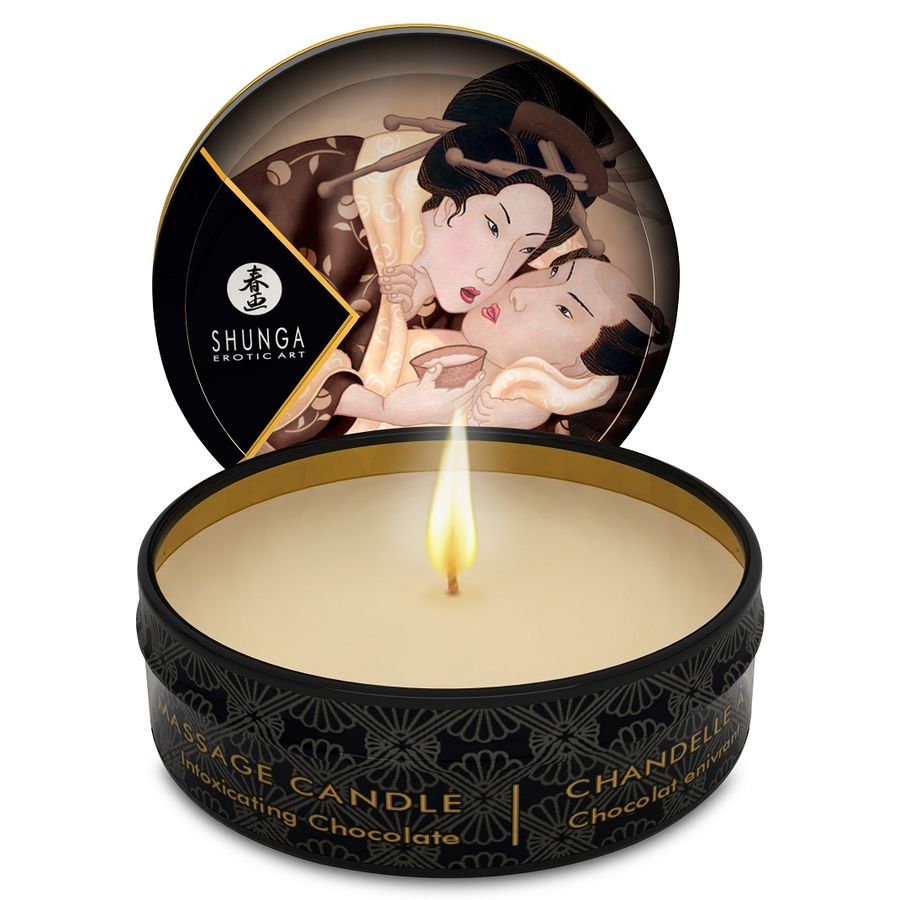 SHUNGA mini bougie de massage 30 ml Chocolat – Sens d’Éden