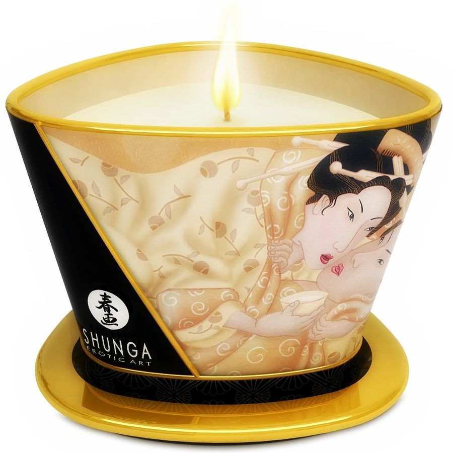 SHUNGA bougie de massage 170 ml Vanille – Sens d’Éden