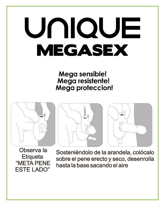 UNIQ MEGASEX – Préservatifs Sensitive Sans Latex 3 Unités