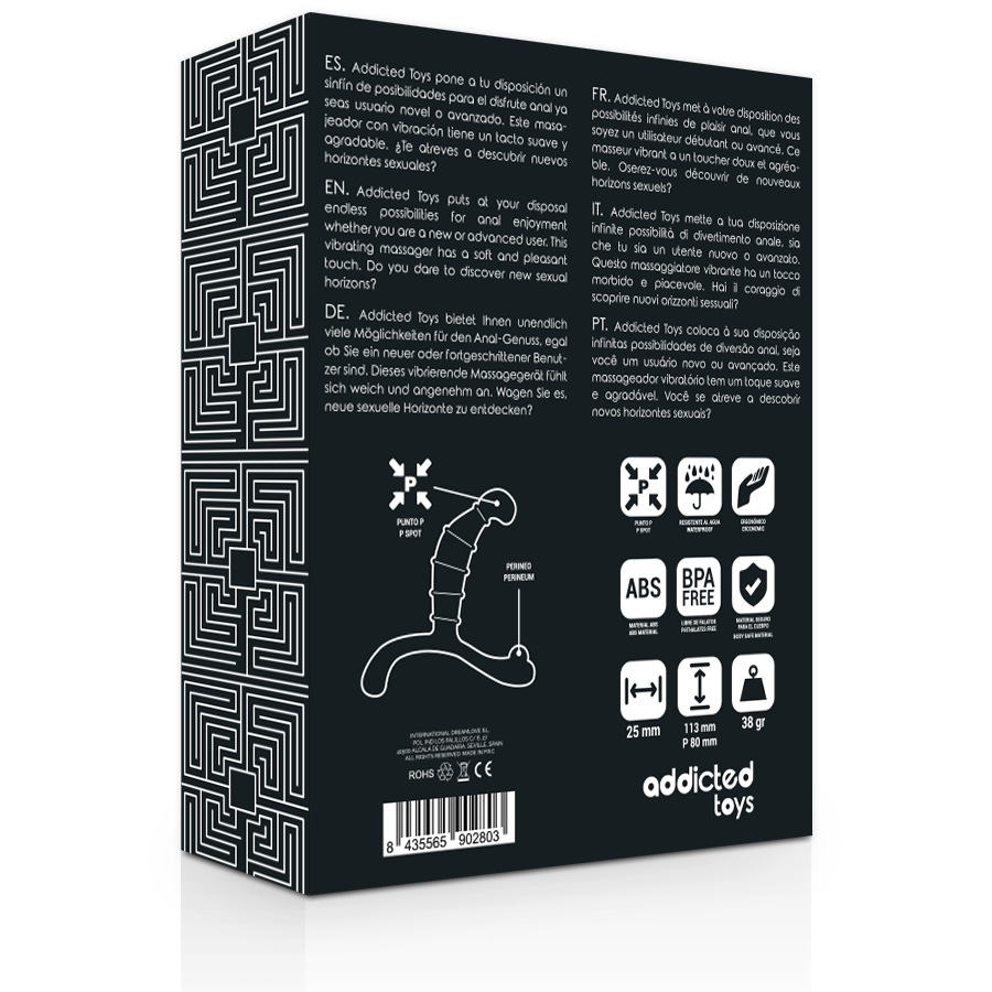 ADDICTED TOYS – Plaisir anal prostate noir – présentation