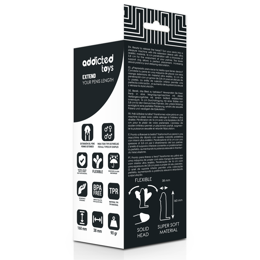ADDICTED TOYS – Allongeur de pénis ajustable – présentation du produit
