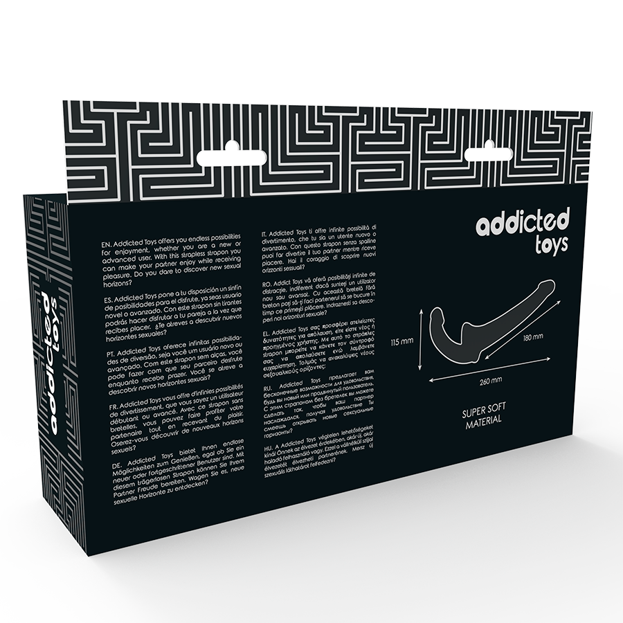 ADDICTED TOYS – Gode sans harnais à double extrémité – détail de la texture
