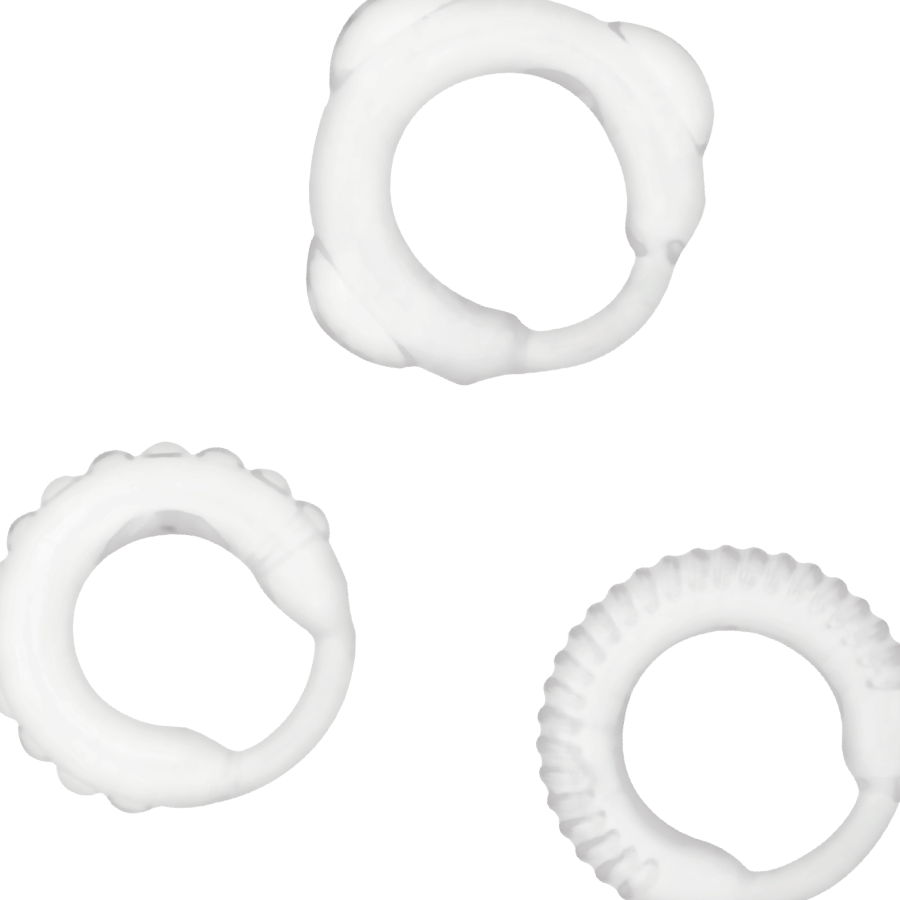ADDICTED TOYS – Ensemble d’anneaux en C clair – vue de profil