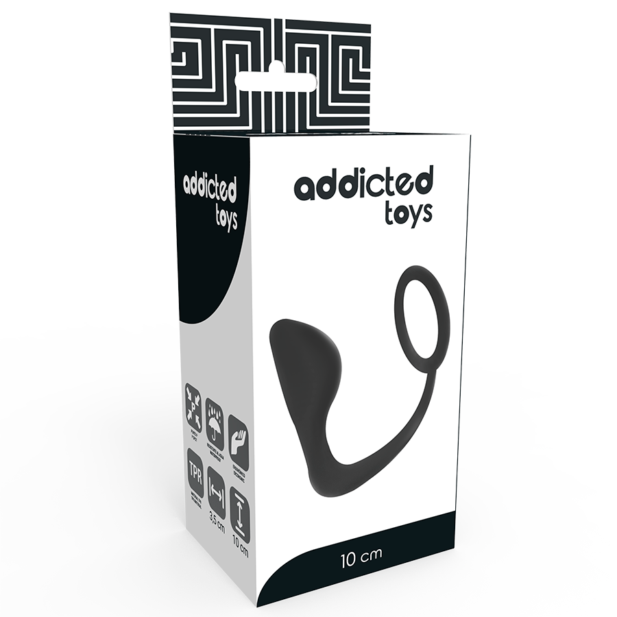 ADDICTED TOYS – Plug anal avec anneau pénis noir – présentation du produit