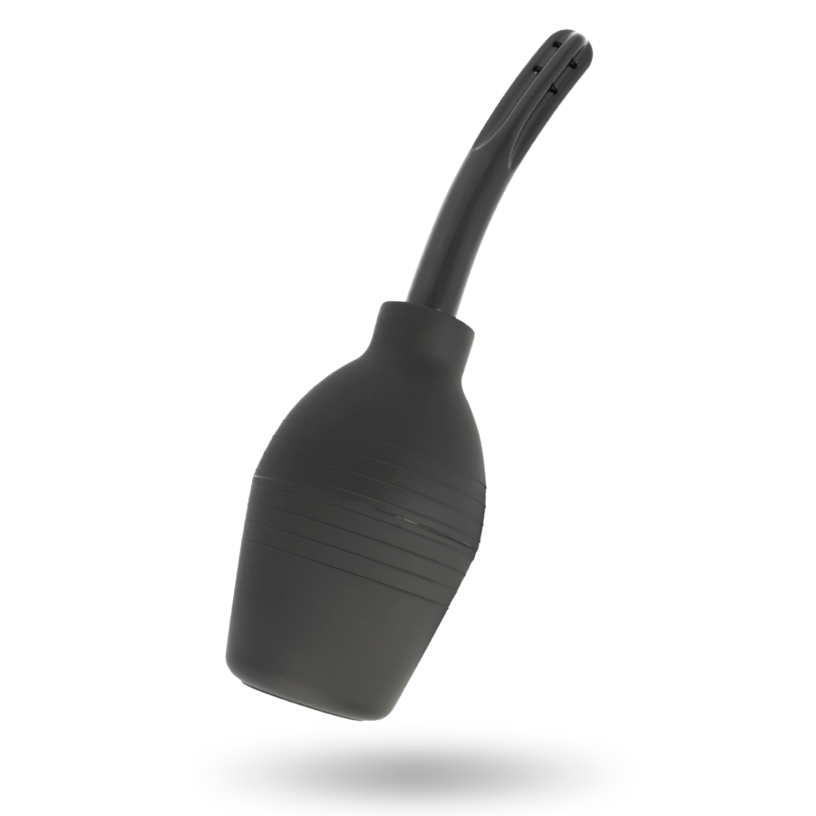 Poire de lavement anal Squeeze Clean noire ADDICTED TOYS – vue de profil