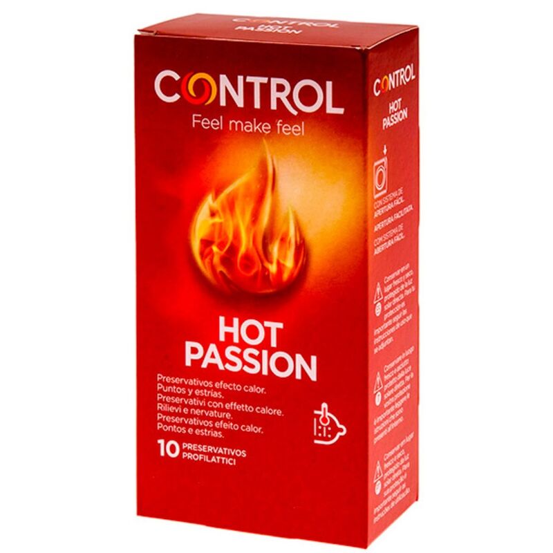 CONTROL – PRÉSERVATIFS HOT PASSION EFFET RÉCHAUFFANT (BOÎTE DE 10)
