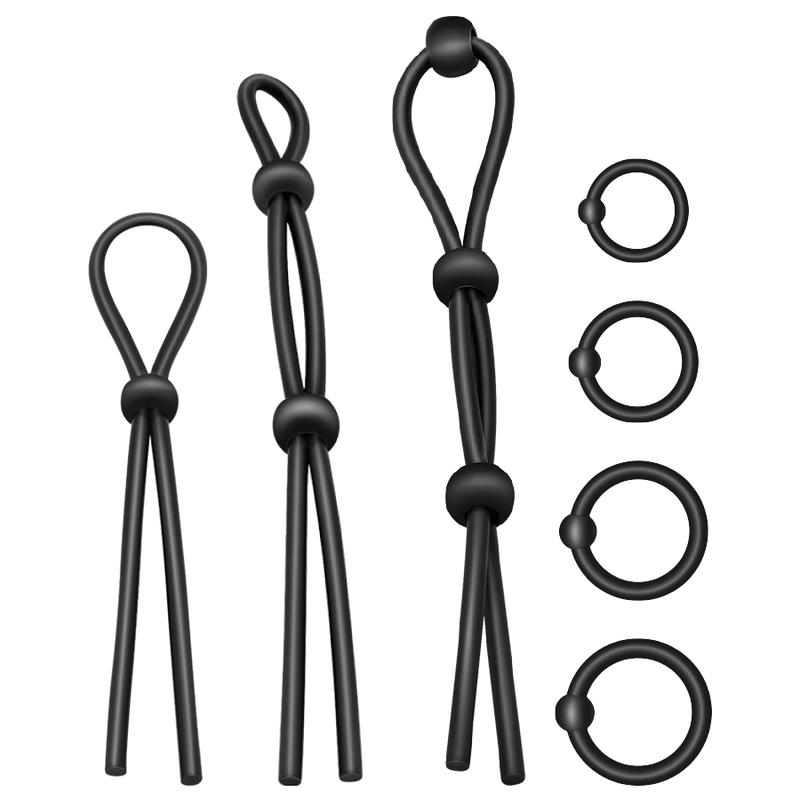ADDICTED TOYS – Ensemble d’anneaux péniens flexibles, 7 pièces – détail du produit